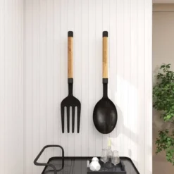 Set Of 2 Aluminum Utensils Spoon And Fork Wall Decors - Olivia & May 35 Set Of 2 Aluminum Utensils Spoon And Fork Wall Decors - Olivia & May -Finest Home Decoration GUEST 1f036d95 cf5a 44db 92ae 03dac48dfe00