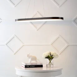 38.75" Nolan Modern Bohemian Iron Linear Integrated LED Pendant Black - JONATHAN Y -Finest Home Decoration GUEST 1f9c341d 07f9 4e16 908d db1a205c044e