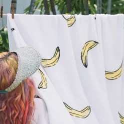50"x60" Banana Throw Blanket Yellow/White - Mr. Kate -Finest Home Decoration GUEST 1ff05d7d 6298 4a88 b3d7 c53a749e4069