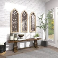 Metal Abstract Carved Design Wall Decor With Arched Frame Brown - Olivia & May 33 Metal Abstract Carved Design Wall Decor With Arched Frame Brown - Olivia & May -Finest Home Decoration GUEST 2128f68b 05a8 47f7 94d1 bc61b9a5642c