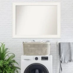 44" X 33" Non-Beveled Ridge White Wall Mirror - Amanti Art 17 44" X 33" Non-Beveled Ridge White Wall Mirror - Amanti Art -Finest Home Decoration GUEST 21c28926 d33b 4fad 88ef e89afdcfb3c1