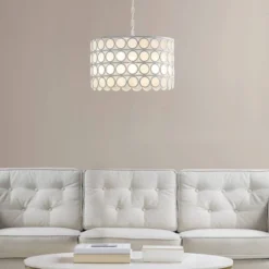 Abbot 4-Light Drum-Shaped Chandelier White - Hampton Hill -Finest Home Decoration GUEST 23665d0e bbc2 4e56 9159 2d2dc8196f62