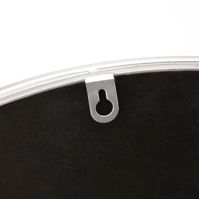 LuxenHome Silver Metal Frame Round Accent Vanity Wall Mirror 10 LuxenHome Silver Metal Frame Round Accent Vanity Wall Mirror - Image 8