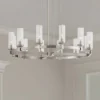 Stiffel Brushed Nickel Wagon Wheel Chandelier 36" Wide Modern Clear Glass Shade 12-Light Fixture For Dining Room House Kitchen -Finest Home Decoration GUEST 243bbb01 9c63 4008 95fe addd1e68b548