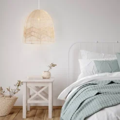 17.5" 1-Light Sofia Farmhouse Coastal Rattan LED Pendant Brown - JONATHAN Y -Finest Home Decoration GUEST 245efae5 6c32 4b1a a14c dd2317ea366b