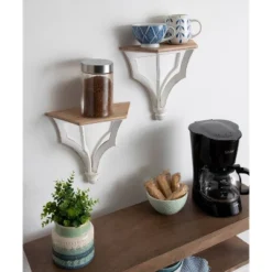 13" X 12" (Set Of 2) Corbett Rustic Wood Decorative Wall Shelf Set Brown/White - Kate & Laurel All Things Decor 9 13" X 12" (Set Of 2) Corbett Rustic Wood Decorative Wall Shelf Set Brown/White - Kate & Laurel All Things Decor -Finest Home Decoration GUEST 246d1cd5 bc0b 4431 ab05 d363c90cb118