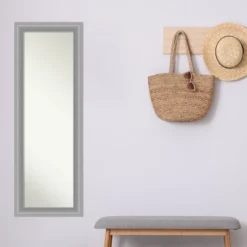 19" X 53" Non-Beveled Peak Polished Nickel Narrow Full Length On The Door Mirror - Amanti Art 16 19" X 53" Non-Beveled Peak Polished Nickel Narrow Full Length On The Door Mirror - Amanti Art -Finest Home Decoration GUEST 24ab2e39 c990 4315 827c 36c79020735b