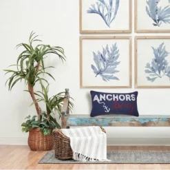 C&F Home 12" X 24" Anchors Away Nautical Embroidered Lumbar Throw Pillow -Finest Home Decoration GUEST 24ad7c9b 1e8c 4da4 8e12 5c73597e963c