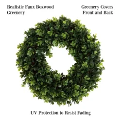 Nature Spring UV-Resistant Artificial Boxwood Wreath - 12" -Finest Home Decoration GUEST 24f56766 2390 4b22 930f 172850dca134