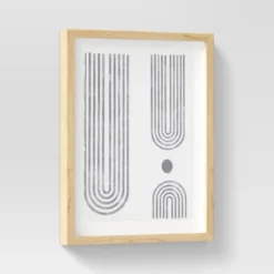 (Set Of 2) 16" X 20" Curve Lines Framed Under Glass Black - Threshold™ -Finest Home Decoration GUEST 24f5d4b2 be77 44d4 8749 915176716206