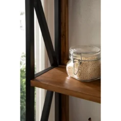 25" X 28" Rigby Wood Decorative Wall Shelf Rustic Brown/Black - Kate & Laurel All Things Decor -Finest Home Decoration GUEST 25d80cf5 d317 407e 87a1 6bdd1c0825b1