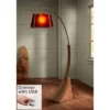 Franklin Iron Works Mission Arc Floor Lamp With USB Charging Port 66 1/2" Tall Dark Rust Amber Mica Shade For Living Room Reading -Finest Home Decoration GUEST 261591de 3c33 4e49 b701 8a82527ee140