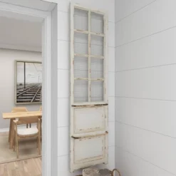 Wood Scroll Door Inspired Panel Wall Decor With Mesh Netting Cream - Olivia & May -Finest Home Decoration GUEST 272c4726 e72f 4765 82f5 d4f6b14183dc