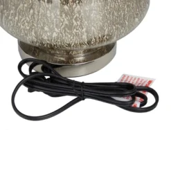 Linen Table Lamp With Faux Mercury Glass Finish Silver - Olivia & May -Finest Home Decoration GUEST 27860429 1410 43b6 9916 064116bdff3d