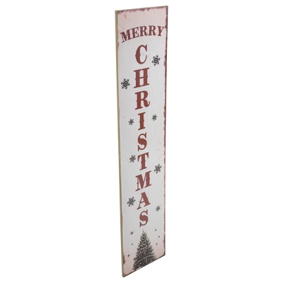 Northlight 36" Merry Christmas Tree And Snowflakes Wall Sign 4 Northlight 36" Merry Christmas Tree And Snowflakes Wall Sign - Image 2