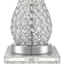 360 Lighting Sergio Modern Table Lamps Set Of 2 With Square Risers 24 1/2" High Acrylic USB Port White Drum Shade For Bedroom Living Room Desk House -Finest Home Decoration GUEST 28430eeb 8e2f 4a98 ae78 e7a1e3f82aba