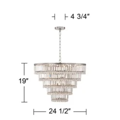 Vienna Full Spectrum Magnificence Satin Nickel Chandelier 24 1/2" Wide Modern Faceted Crystal Glass 15-Light LED Fixture For Dining Room House Kitchen 16 Vienna Full Spectrum Magnificence Satin Nickel Chandelier 24 1/2" Wide Modern Faceted Crystal Glass 15-Light LED Fixture For Dining Room House Kitchen -Finest Home Decoration GUEST 2a19e661 9c1e 4866 b329 f05b361ffd29