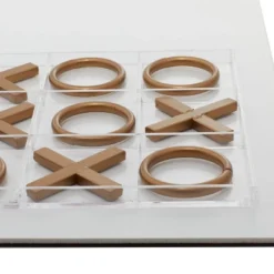 12" Modern Acrylic And Iron Tic Tac Toe Set - Olivia & May -Finest Home Decoration GUEST 2a413e42 276b 426b 9c42 3e222c653bda