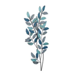Metal Leaf Wall Decor With Gold Accent Blue - Olivia & May -Finest Home Decoration GUEST 2afdcd80 6929 4003 94a0 18b87367285e