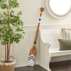 Wood Paddle Novelty Canoe Oar Wall Decor With Arrow Design And Rope Detail - Olivia & May -Finest Home Decoration GUEST 2b3c7c9d 0886 4c06 8a9d 4b099cba1945