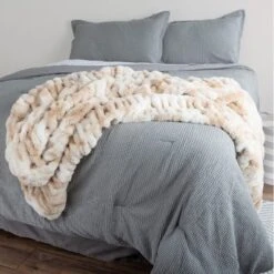 Lavish Home 60x80 Jacquard Faux Fur Blanket -Finest Home Decoration GUEST 2bca727f 0fb6 4a12 9e0f 9b2d836970a5