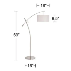 Possini Euro Design Raymond Modern 69" Tall Arc Floor Lamp With Smart Socket Raymond Nickel Adjustable Off-White Shade For Living Room 13 Possini Euro Design Raymond Modern 69" Tall Arc Floor Lamp With Smart Socket Raymond Nickel Adjustable Off-White Shade For Living Room -Finest Home Decoration GUEST 2c19e526 ae87 4b4d 8739 8a44f2821a56