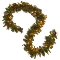 National Tree Company 9 Ft. Crestwood Spruce Garland With Battery Operated Warm White LED Lights -Finest Home Decoration GUEST 2c2956ff 87dd 40a4 9a8b 0dba884bc2d3