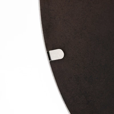 LuxenHome Silver Metal Frame Round Accent Vanity Wall Mirror 11 LuxenHome Silver Metal Frame Round Accent Vanity Wall Mirror - Image 9