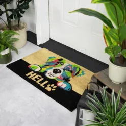 Northlight Ivory And Black "Hello" Multicolor Dog Outdoor Coir Doormat 18" X 30" 8 Northlight Ivory And Black "Hello" Multicolor Dog Outdoor Coir Doormat 18" X 30" -Finest Home Decoration GUEST 2ca46cf1 7d9c 4423 949c 279fd9fb4a40