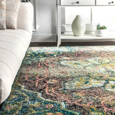 NuLOOM Santos Floral Medallion Area Rug 7 NuLOOM Santos Floral Medallion Area Rug - Image 5