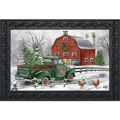 Christmas On The Farm Doormat 30" X 18" Indoor Outdoor Briarwood Lane 3 Christmas On The Farm Doormat 30" X 18" Indoor Outdoor Briarwood Lane