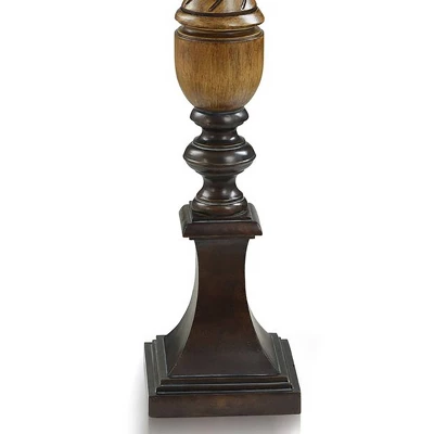 Toffee Wood Traditional Two-Tone Brown Swirled Floor Lamp - StyleCraft 4 Toffee Wood Traditional Two-Tone Brown Swirled Floor Lamp - StyleCraft - Image 2