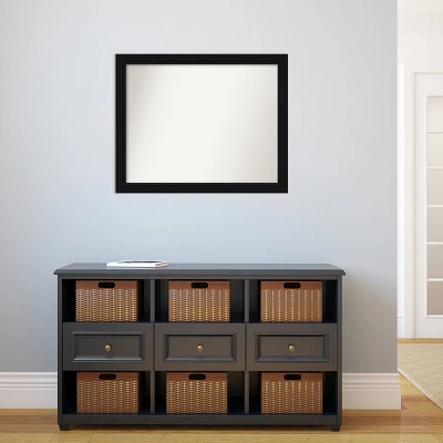 31" X 25" Non-Beveled Avon Black Wall Mirror - Amanti Art 7 31" X 25" Non-Beveled Avon Black Wall Mirror - Amanti Art - Image 5
