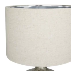 Linen Table Lamp With Faux Mercury Glass Finish Silver - Olivia & May -Finest Home Decoration GUEST 2e357394 3227 4111 a36c 4078637b9f94