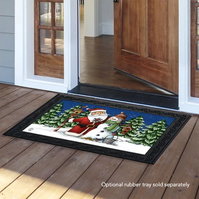 Santa And Snowman Christmas Doormat Primitive Birds 30" X 18" Briarwood Lane 4 Santa And Snowman Christmas Doormat Primitive Birds 30" X 18" Briarwood Lane - Image 2