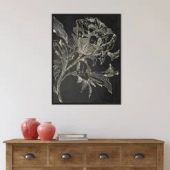 22" X 30" Golden Flower Folklore I By Asia Jensen Framed Canvas Wall Art Black - Amanti Art -Finest Home Decoration GUEST 308a2356 9eaf 4e86 ae21 abd25dde707e