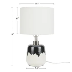 18" Black/White Abstract Splash Ceramic Table Lamp - Nourison 16 18" Black/White Abstract Splash Ceramic Table Lamp - Nourison -Finest Home Decoration GUEST 309e5b99 ff65 45a0 becf eb7a4353f41f