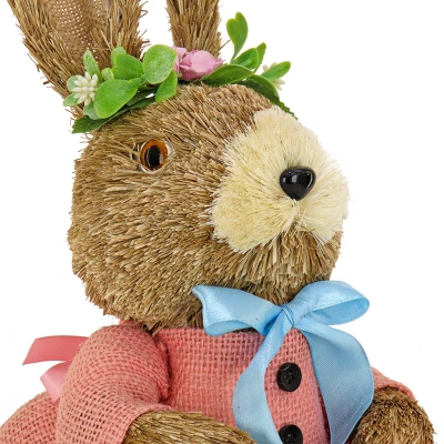 National Tree Company Female Bunny In Pink Dress Table Decoration, Easter Collection, 10 Inches 4 National Tree Company Female Bunny In Pink Dress Table Decoration, Easter Collection, 10 Inches - Image 2