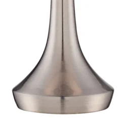 360 Lighting Zofia Modern Accent Table Lamps 13" High Set Of 2 Brushed Nickel Silver Tapered Metal Touch On Off White Fabric Drum Shade For Bedroom -Finest Home Decoration GUEST 32773338 e3cd 4cb3 9ed9 a871b870859d