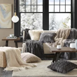 20"x20" Adelaide Faux Fur Square Throw Pillow - Madison Park 11 20"x20" Adelaide Faux Fur Square Throw Pillow - Madison Park -Finest Home Decoration GUEST 32a36c13 e986 4675 982f c52a4b285b57