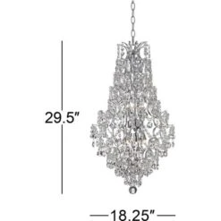 Vienna Full Spectrum Marilyn Chrome Pendant Chandelier 18 1/4" Wide Modern Clear Crystal 5-Light Fixture For Dining Room House Foyer Kitchen Island -Finest Home Decoration GUEST 32b15bb2 3cc6 4634 8735 c0cceb082126