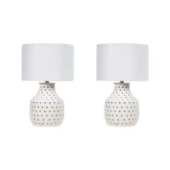 NuLOOM 24-inch Coastal Open Circles Ceramic Table Lamp -Finest Home Decoration GUEST 336153cc 4d0b 455b 865d 994d033214b5