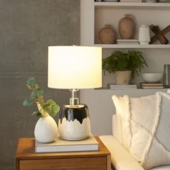 18" Black/White Abstract Splash Ceramic Table Lamp - Nourison 17 18" Black/White Abstract Splash Ceramic Table Lamp - Nourison -Finest Home Decoration GUEST 342925d0 1fc5 4879 b9c6 53a0cbd2b791