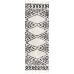 NuLOOM Cassia Moroccan Diamond Shaggy Tassel Area Rug -Finest Home Decoration GUEST 344868b4 29a6 4f50 9d89 29f52f5b20fc