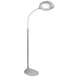 16" 2-In-1 Led Floor Lamp Silver (Includes LED Light Bulb) - OttLite