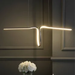 34.5" Adjustable Metal Ali Dimmable Linear Pendant (Includes Energy Efficient Light Bulb) - JONATHAN Y -Finest Home Decoration GUEST 35a21b74 20d6 47ea 8246 8a2f9f03b99d