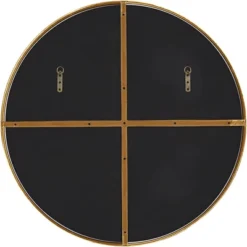 Uttermost Round Vanity Decorative Wall Mirror Vintage Beveled Edge Antiqued Gold Leaf Iron Frame 34" Wide For Bathroom Bedroom Living Room Home House -Finest Home Decoration GUEST 360729d8 6eaa 46c2 a599 1ddb23344f10