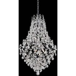 Vienna Full Spectrum Marilyn Chrome Pendant Chandelier 18 1/4" Wide Modern Clear Crystal 5-Light Fixture For Dining Room House Foyer Kitchen Island -Finest Home Decoration GUEST 3707443b 57ca 4b66 99fa 18a99a33f08e