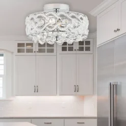 11.5" Olivia Semi-Flush Mount Pendant Metallic Silver - River Of Goods 16 11.5" Olivia Semi-Flush Mount Pendant Metallic Silver - River Of Goods -Finest Home Decoration GUEST 38651609 e489 4d26 be32 79a514bab732