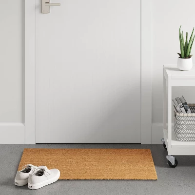 1'11x2'11" Solid Doormat Beige - Room Essentials™ 4 1'11x2'11" Solid Doormat Beige - Room Essentials™ - Image 2